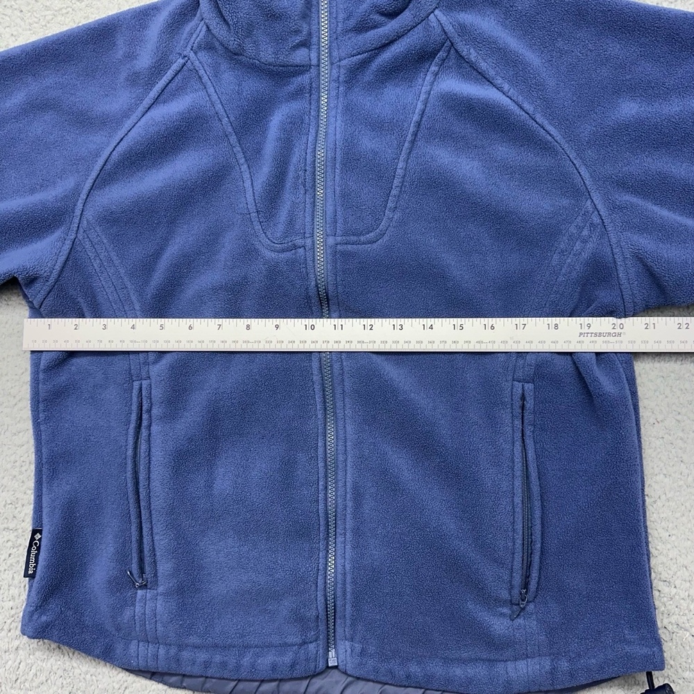 Columbia SL7144 Vintage Womens Medium Blue Full Zip Fleece Jacket Activewear - Picture 6 of 12